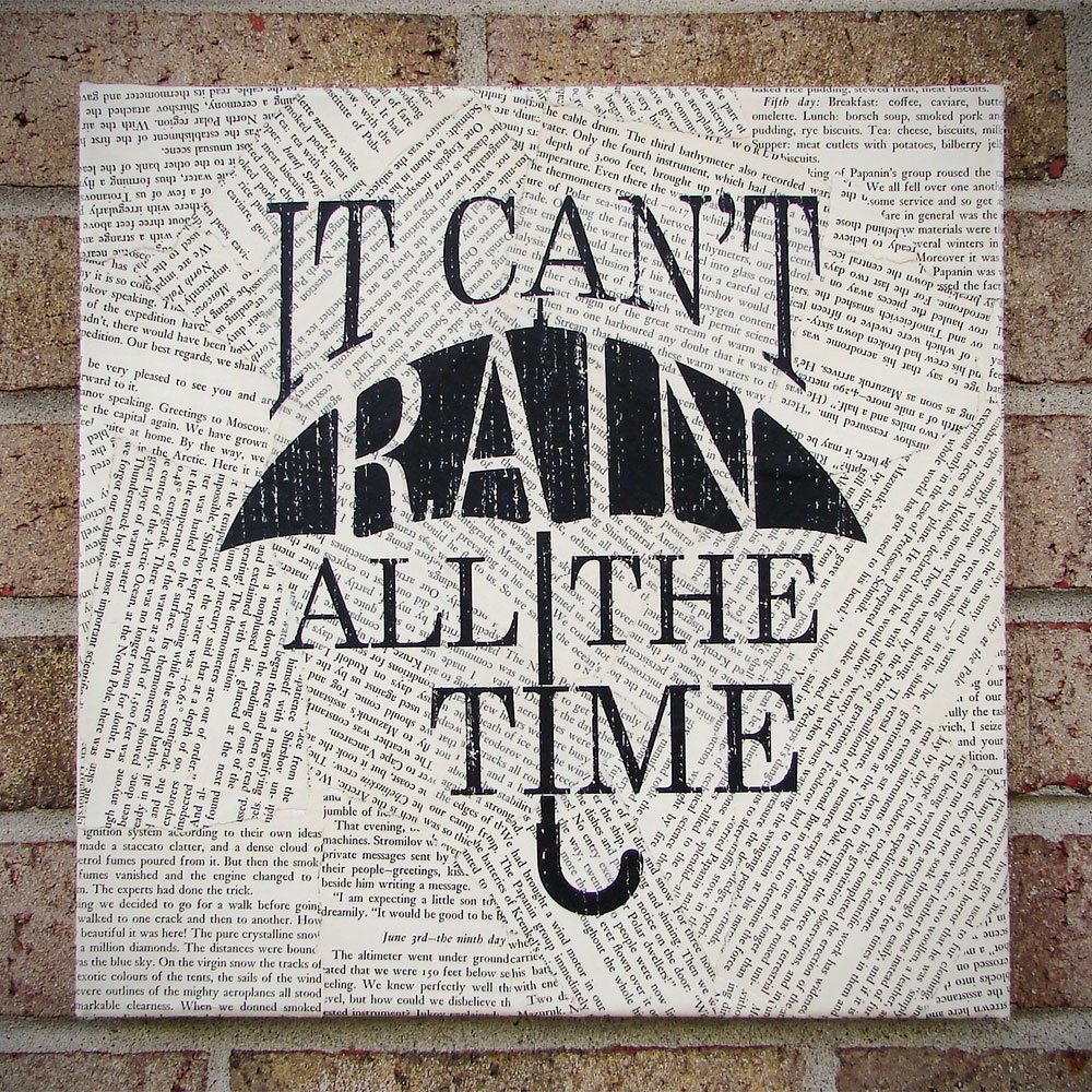 Quote on Canvas: "It Can't Rain All The Time" The Crow - Canvas Art / Prints on Canvas - StoicDesign