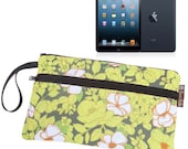 iPad Mini Case / iiPad Mini Cover / iPad Mini Sleeve / Wristlet Clutch Purse / iPad Mini Bag - Clematis Canopy   Fabric