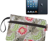 iPad Mini Case / iiPad Mini Cover / iPad Mini Sleeve / Wristlet Clutch Purse / iPad Mini Bag - Picture Perfect Fabric