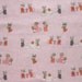 Japanese Fabric Heather Ross for Kokka Nursery Versery - Country Mice - pink