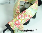 PreOrder camera strap padded - lens cap pocket-garden gate----by SNUGGLENS