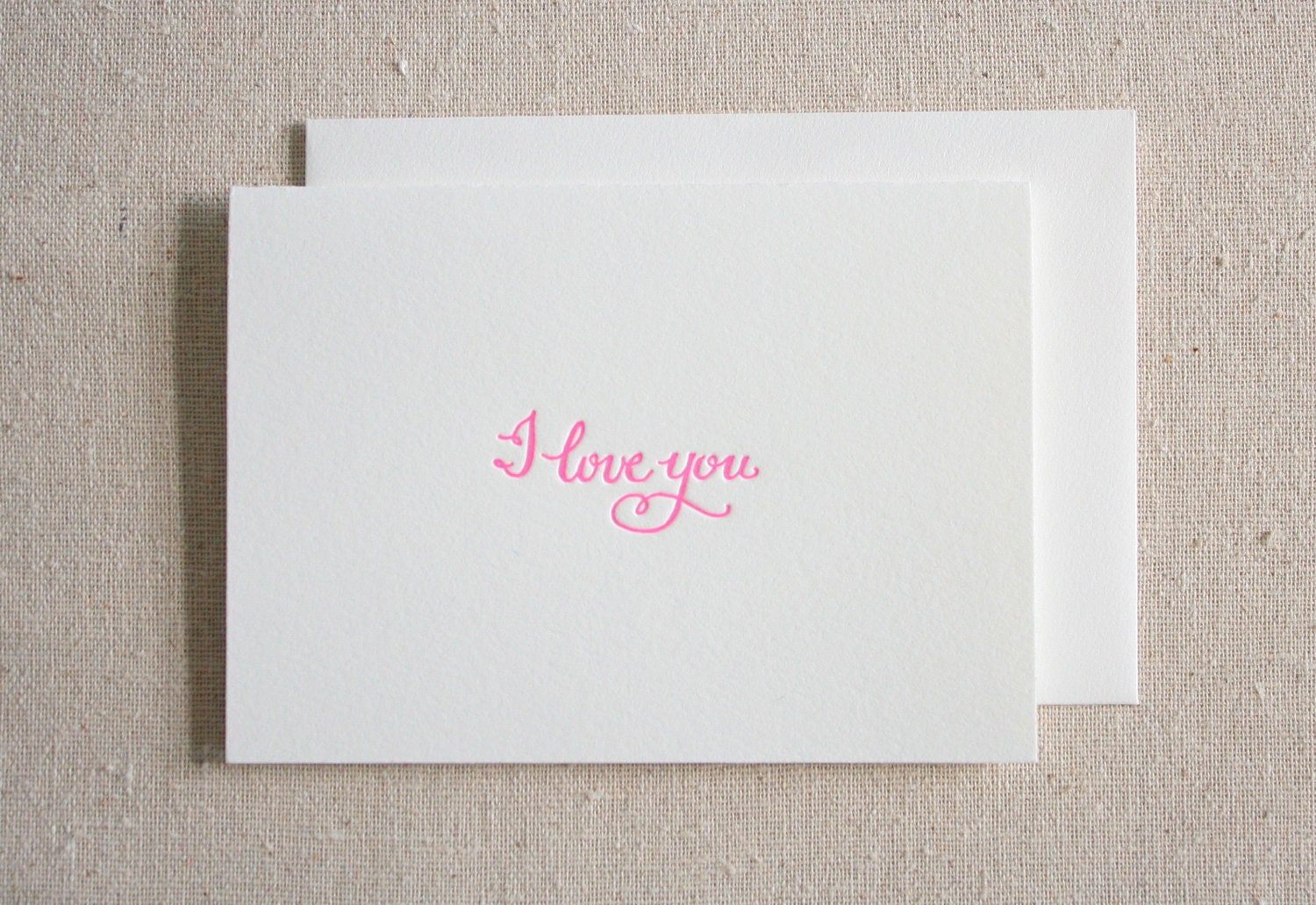 Love You Letterpress Card