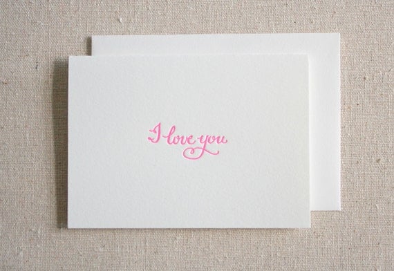 Love You Letterpress Card