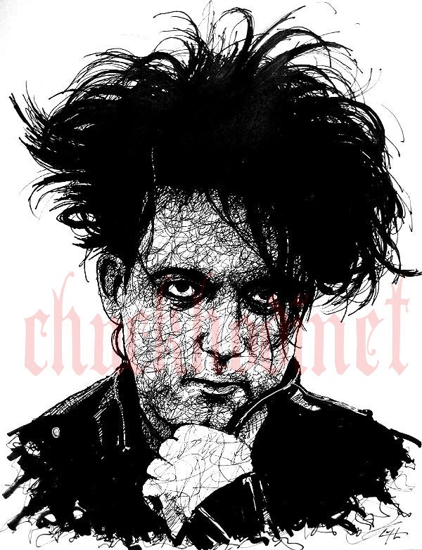 Print 8x10" - Robert Smith - The Cure New Wave Post Punk Indie Rock Hair Make Up 80s 1980s Vintage Gothic Spooky Morrissey Pop Art