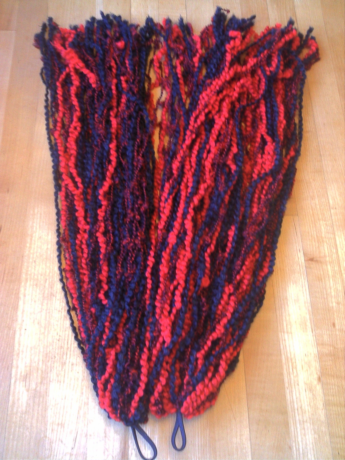 Red and Black Pirate Horde Hair Falls for Clubbing, Cosplay, Steampunk, LARP, Cyberpunk, Halloween, Mardi Gras