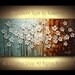 ORIGINAL Large Abstract Contemporary Textured White Daisy Flowers Landscape Painting Modern Palette Knife by Susanna Ready to Hang 48x24