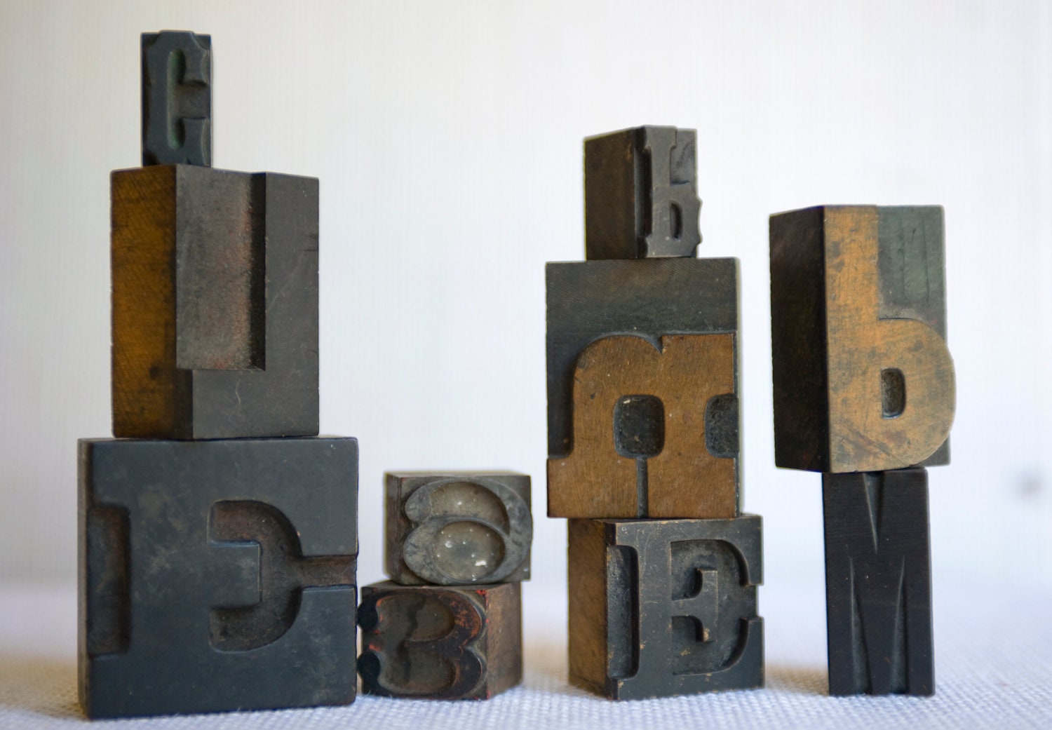 Various LETTERPRESS WOOD PRINTING BLOCKs type