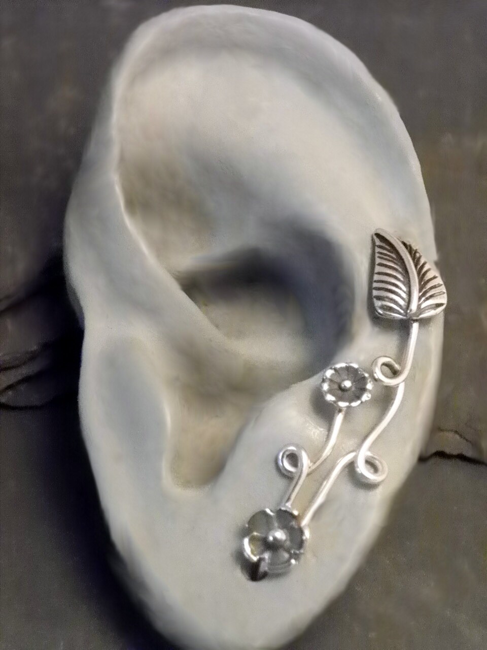 Sterling EAR PINS Earrings EDEN Silver Ear by SunnySkiesStudio