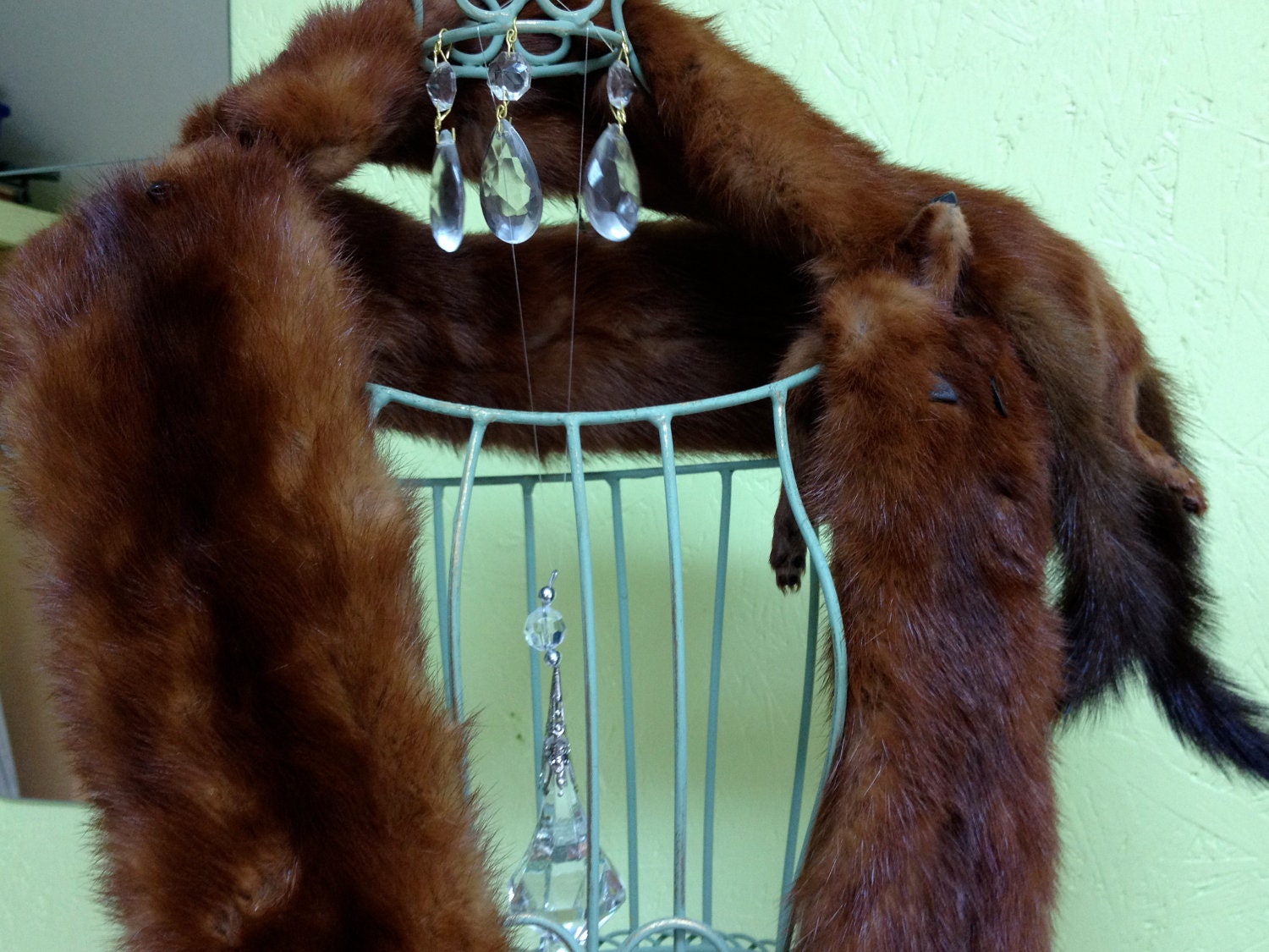 Vintage 1930 Fur Stole Sexy Attire Or Theatre Prop