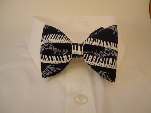 Piano Keys Black Bow tie