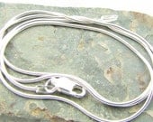 22 inch sterling silver snake chain necklace