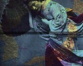 Asian.Print. Map.Gift.Geisha Girl,Japan,Special.Eco.100% recycled paper.wife,unisex.new.kimono.traveller.stormy.moody.dad