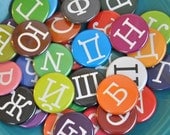 Gift Boxed Russian Alphabet Button Fridge Magnet Set with translation