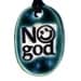 Smile There is No God Ceramic Necklace in Spotted Teal