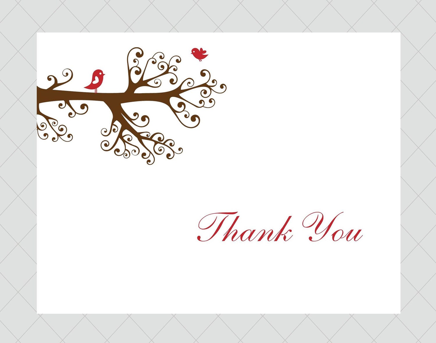 Love Bird Thank You Cards