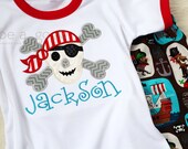 Pirate Skully Tee Shirt by babe-a-gogo for Toddlers, Boys or Girls