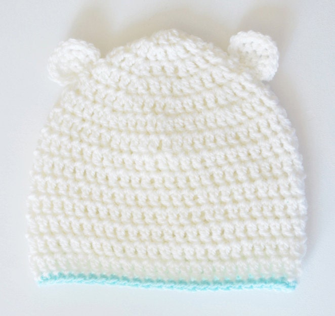 Todler Crochet Polar Bear Hat