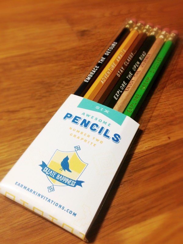 Adventure Awaits Pencil 6 Pack Yellow Back to School