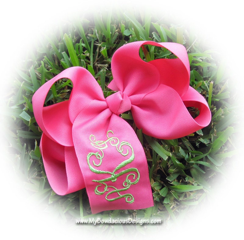 Extra Large Monogram Hair Bow