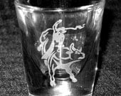 PBR Professional Bull Rider Heavy Bar Quality Etched Shot Glass