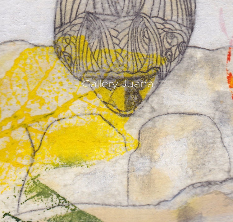 female figure, pencil drawing, rice paper