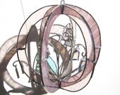 Baby Bells - Small Stained Glass 3D Sphere - Lily of the Valley Flowers Home Decor Suncatcher 3Dimensional Handmade Nature Scene Decoration