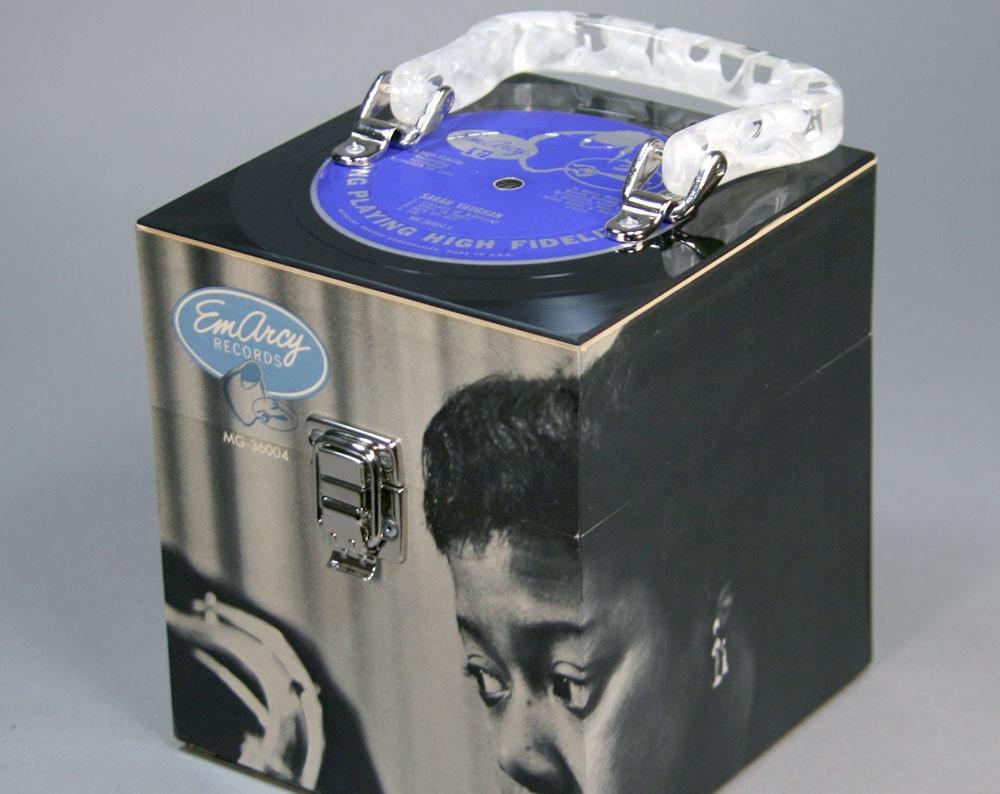 Sarah Vaughan CD Case or Keepsake Box Handmade from Recycled Record