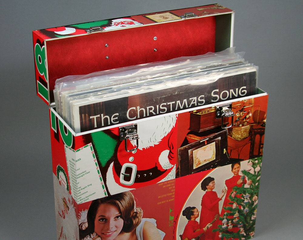 Handmade 12-inch LP Record Case Box - Christmas Songs