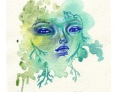 Moss & Lichen Pixie - 001 - Print of original illustration