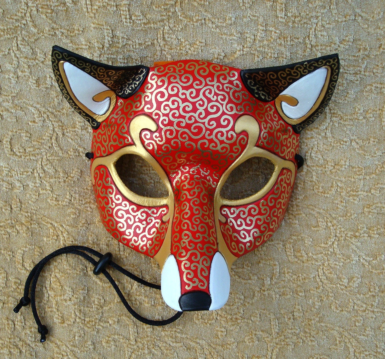 Venetian Fox Mask... handmade leather mask