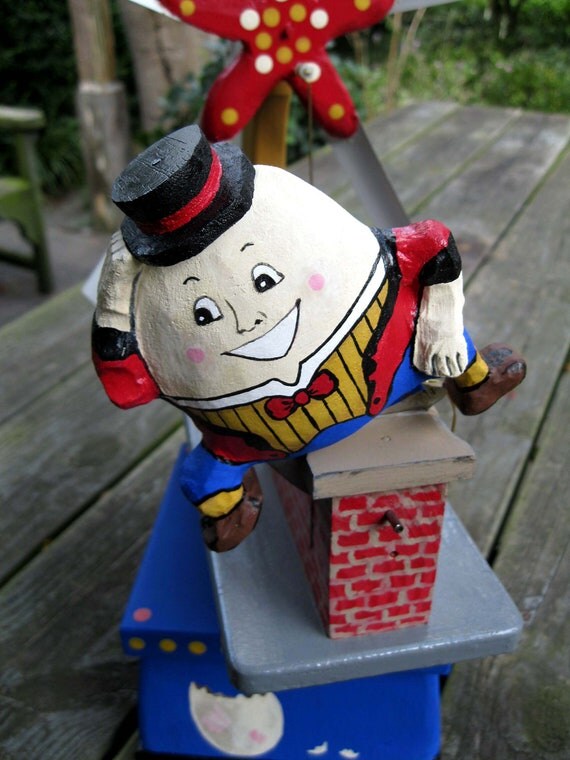 Humpty Dumpty Whirligig Teeter Totter Porch and Patio by whimsytwo