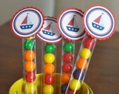 Nautical Favor. Birthday Favor. Baby Shower Favor. Treat Holder. 1x8 Cello Bag. Set of 12. Treat Bags. Anchor. Sailboat