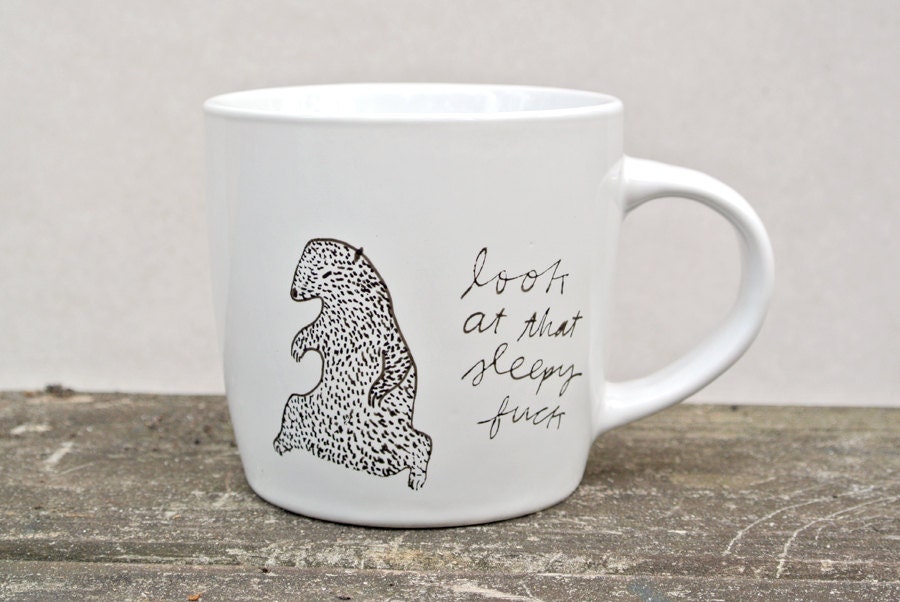 Sleepy mug - Honey Badger series