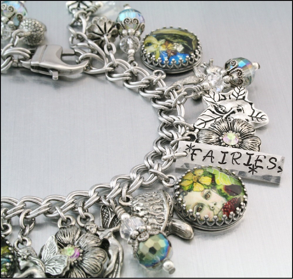 Forest Fairies Charm Bracelet Silver Charm by BlackberryDesigns
