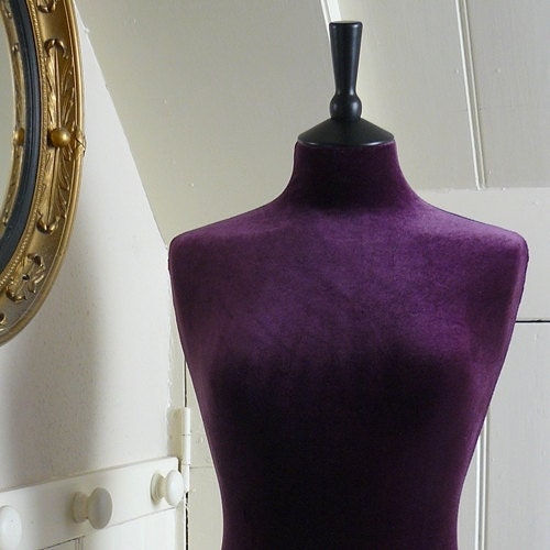Luxury Velvet Mannequin Dressform COVER ONLY - Aubergine