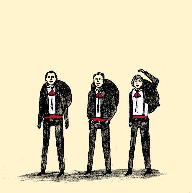 Three Amigos digital print, mail plane scene