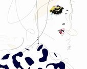 Draw the Line  -  Fashion Illustration Art Print