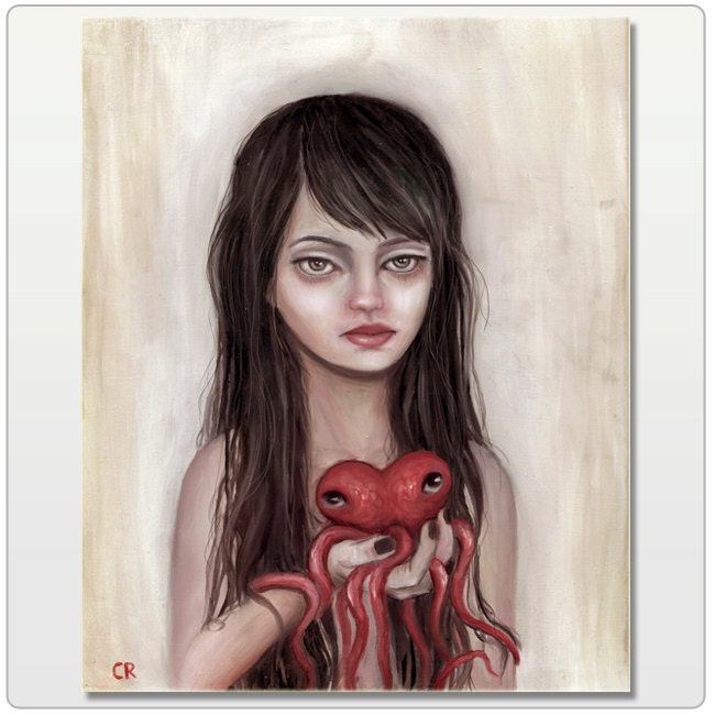 Octopus Heart Print 8x10