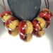 Lampwork Boro Glass Bead Set, Tangerine Tango Pantone