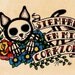 Day of the Dead CAT Dia de los Muertos Art Print 8 x 10 - Donation to Austin Pets Alive