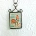 Vintage Stamp Necklace, Rooster Stamp Necklace, Soldered Stamp Pendant, Stamp Jewelry, Vintage Stamp Pendant, Quirky Eclectic Jewelry