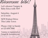 Paris/French Baby/Bridal Shower Invitation (printable)