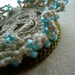 Medusa freeform crochet brooch