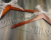 Mr and Mrs Hangers Wedding Dress Hangers Bride Coat Hanger by OriginalBridalHanger