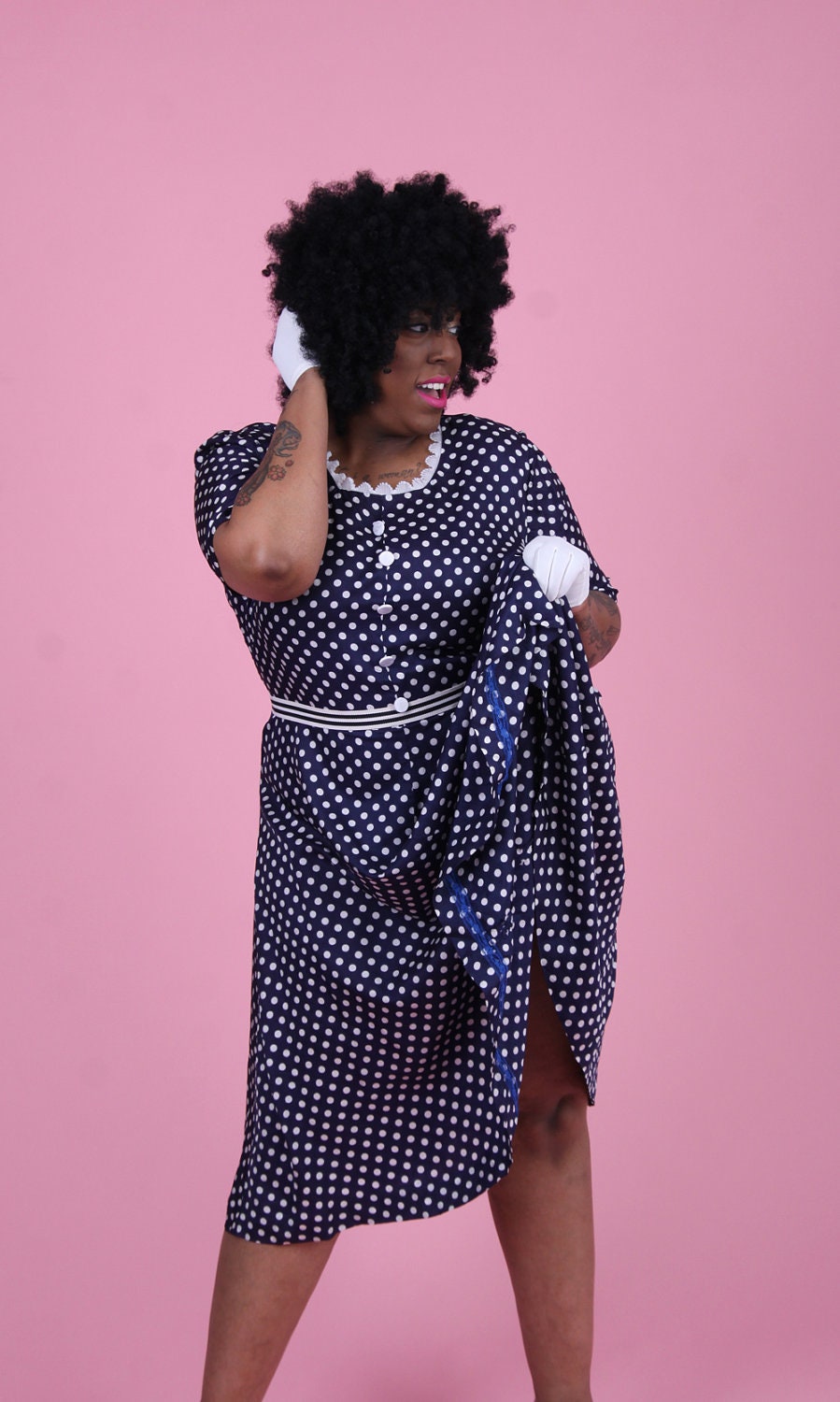 Teatime Day Dress - Plus Size Vintage -  2x 3x 18 20 22