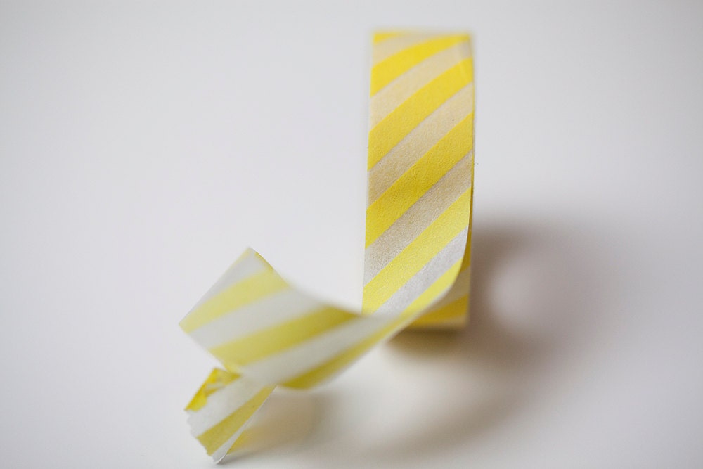 Yellow stripes Washi Tape, masking tape