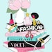 Fashion Book Stack... Mini Poster