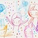 original painting illustration drawing paper- the celebration kids