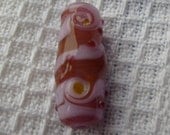 SALE    Handmade Focal Bead, Caramel Rose