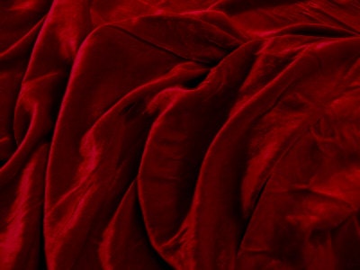 SILK Velvet fabric 28 percent silk 72 percent rayon - 4 Fat Quarters, 3 burgundy 1 green
